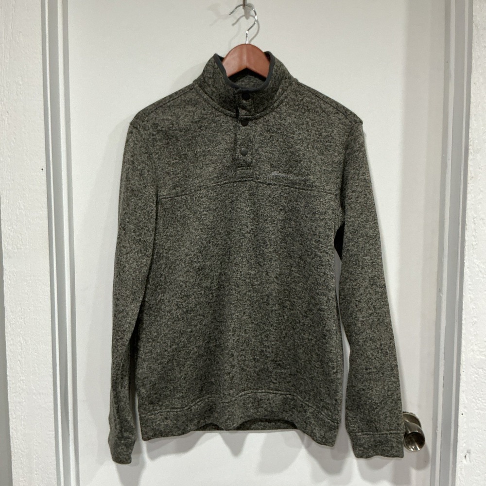 Eddie Bauer Men's Radiator Fleece Snap-Front Pullover Sweatshirt Size M Outdoor